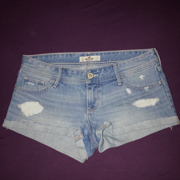 Hollister Pants - Hollister low rise jean shorts lace pockets